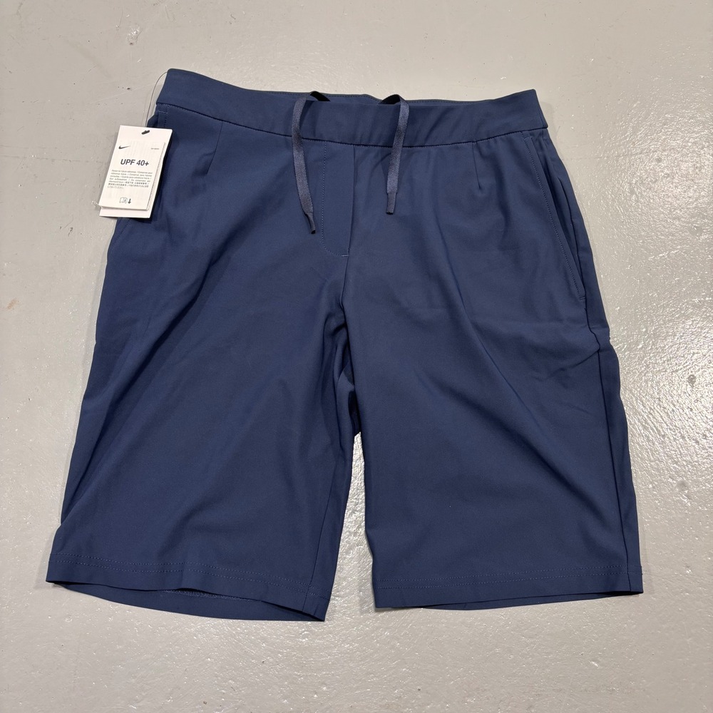 Nike Dri-FIT UV Golf Shorts Navy Blue Standard Fit UPF 40+ Size 8 NEW